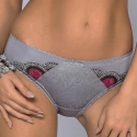 Bella Rosa - Grey Lace Bikini Panties: S