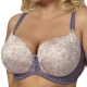 SILANA Beige and Steel Blue Lace Full Cup Bra 