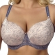 SILANA Beige and Steel Blue Lace Full Cup Bra 