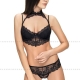 Mistique - Black Lace Collar Longline Bra