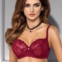 Rania - Red Sheer Bra: 40C