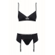 Gretia - Black Underwire Bra Set