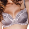 Daisy - Grey and Pink Lace Push up Bra