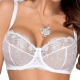 Pamela  - White Sheer Bra For Plus Sizes