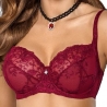 Rania - Red Sheer Lace Bra for Plus Sizes