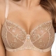 Paola - Light Beige Sheer Balconette Bra - Plus Sizes