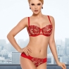 Nori - Red Ultra Sheer Balconette Bra