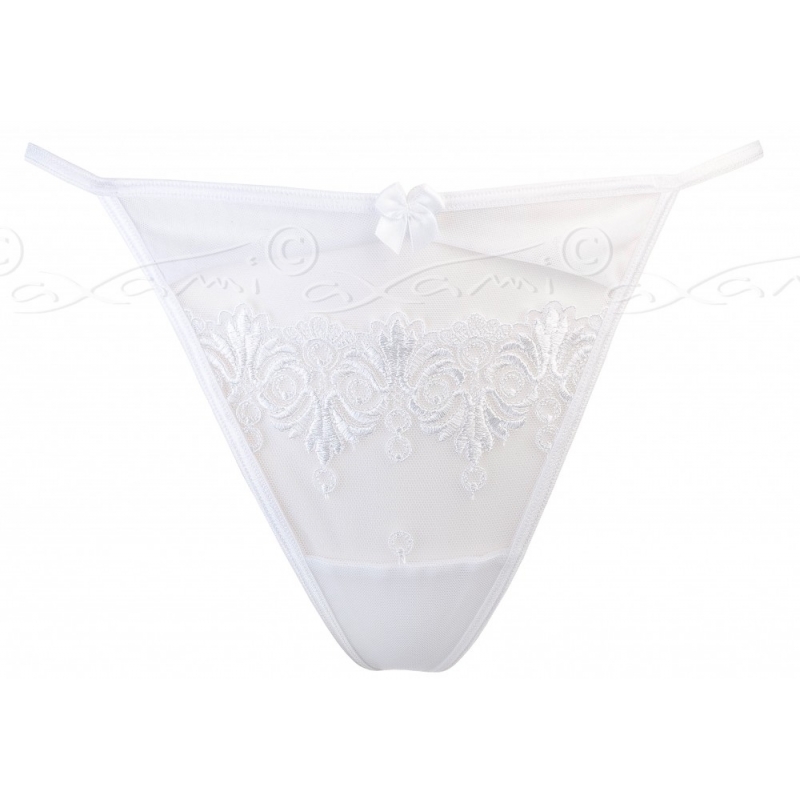 Primrose White Sheer G String