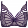 Venetian Mirror 4 - Purple Strappy Lace Sheer Balconette Bra