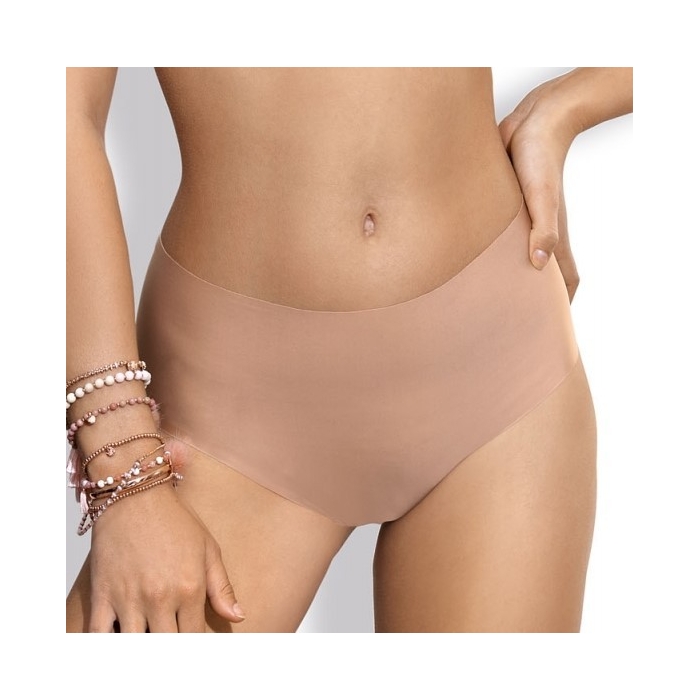 Malaga - Beige Seamless High Waist Brief