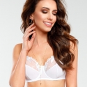 Saga - White Mesh Bra Plus Sizes