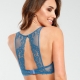 Wish - Blue Mesh Balconette Bra