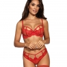 Seductive Woman 2 - Red Lined Balconette