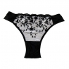 INES Embroidered Black Sheer Bikini Panties
