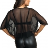 Black Mesh Blouse - 8