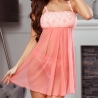 Lovely - Peach Mesh Babydoll