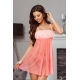 Lovely - Peach Mesh Babydoll