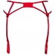 Hot Sevilla Red - Sheer Garter Belt