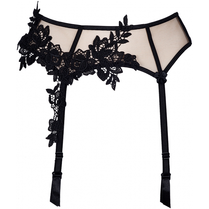 Hot Sevilla Black - Mesh Garter Belt