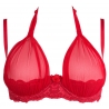 Sexy Plus Line - Red Sheer Underwire Bra