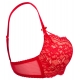 Amor - Red Lace Lined Balconette