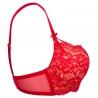 Amor - Red Lace Lined Balconette
