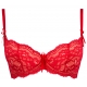 Amor - Red Lace Lined Balconette