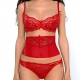 Amor - Red Lace Lined Balconette