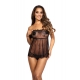 Golden Dream - Black Sheer Babydoll