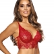 Golden Dream - Red Lace Longline Bra