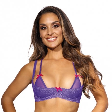 Golden Dream - Violet Lace Balconette Bra