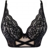 Golden Dream - Black Lace Longline Bra