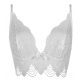 Castle - White Lace Longline Bra