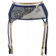 Blue Lagoon 1 - Navy Blue Sheer Garter Belt