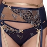 Blue Lagoon 1 - Navy Blue Sheer Garter Belt