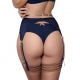Blue Lagoon 1 - Navy Blue Sheer Garter Belt