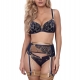Blue Lagoon 1 - Navy Blue Sheer Garter Belt