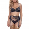 Blue Lagoon 1 - Navy Blue Sheer Garter Belt