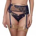 Blue Lagoon 1 - Navy Blue Sheer Garter Belt