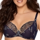 Blue Lagoon 1 - Navy Blue Sheer Bra Plus Sizes