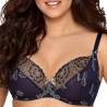 Blue Lagoon 1 - Navy Blue Sheer Bra Plus Sizes