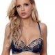 Blue Lagoon 1 - Navy Blue Sheer Bra Plus Sizes