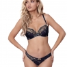 Blue Lagoon 1 - Navy Blue Sheer Bra Plus Sizes