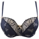 Blue Lagoon 1 - Navy Blue Sheer Bra Plus Sizes