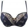 Blue Lagoon 1 - Navy Blue Sheer Bra Plus Sizes