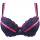 Blue Lagoon 2 - Navy Blue Lace Push up Bra