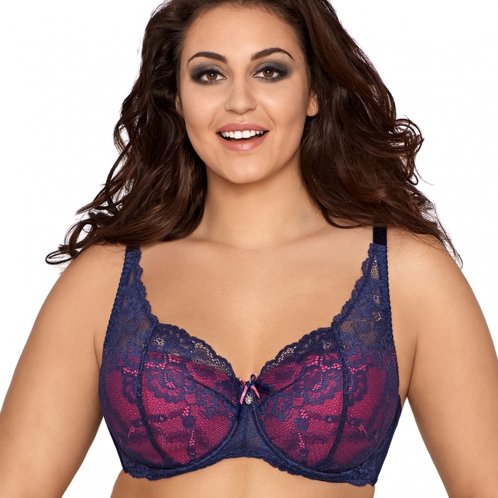 Blue Lagoon 2 - Blue and Pink Push up Bra