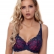 Blue Lagoon 2 - Blue and Pink Push up Bra