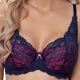 Blue Lagoon 2 - Blue and Pink Push up Bra