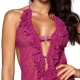Fuchsia Frilly Babydoll Set